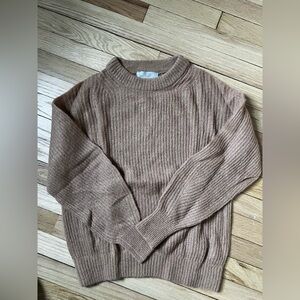 Everlane Womens Crewneck Sweater in Taupe Brown
